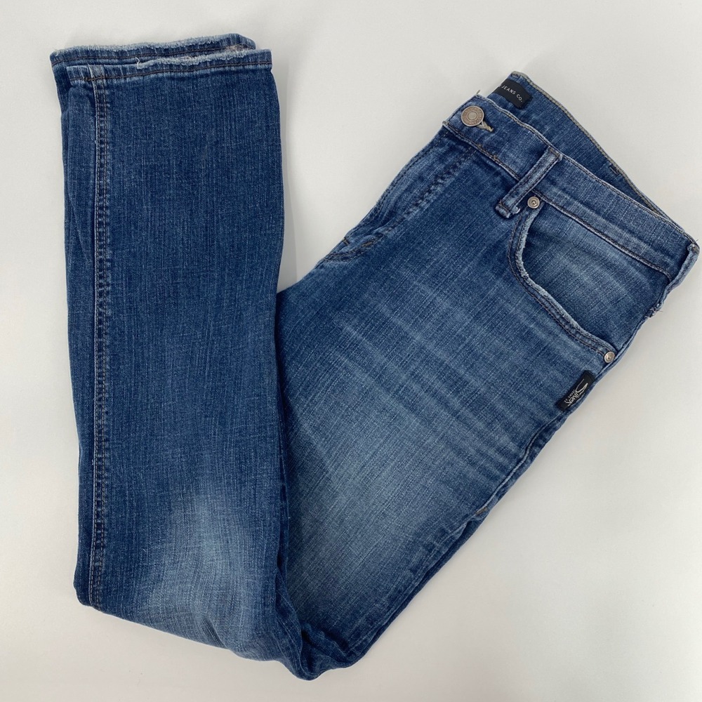 Silver Jeans Allan Mens Tag 34x34 Fits 35x32.5 Blue Straight Classic Western